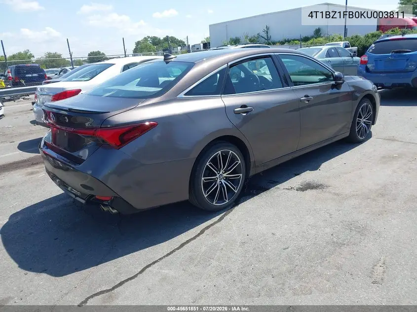 2019 Toyota Avalon Xse VIN: 4T1BZ1FB0KU003811 Lot: 45651851
