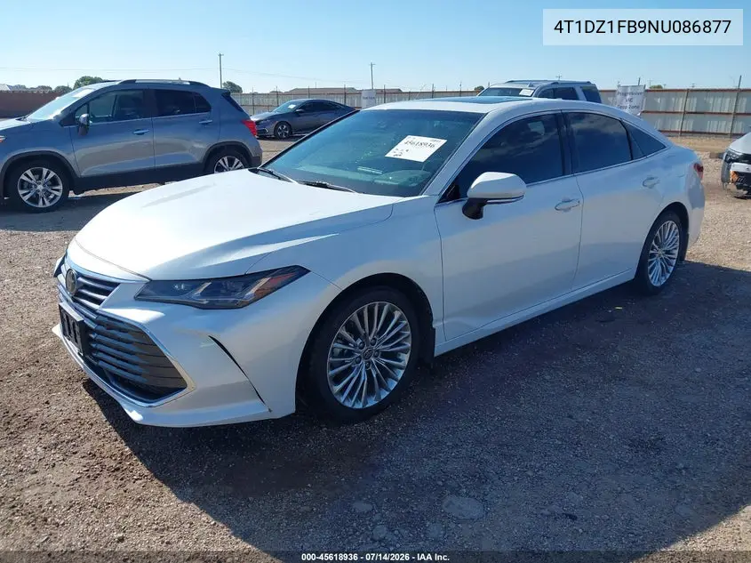2022 Toyota Avalon Limited VIN: 4T1DZ1FB9NU086877 Lot: 45618936