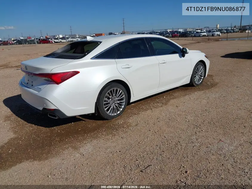 2022 Toyota Avalon Limited VIN: 4T1DZ1FB9NU086877 Lot: 45618936