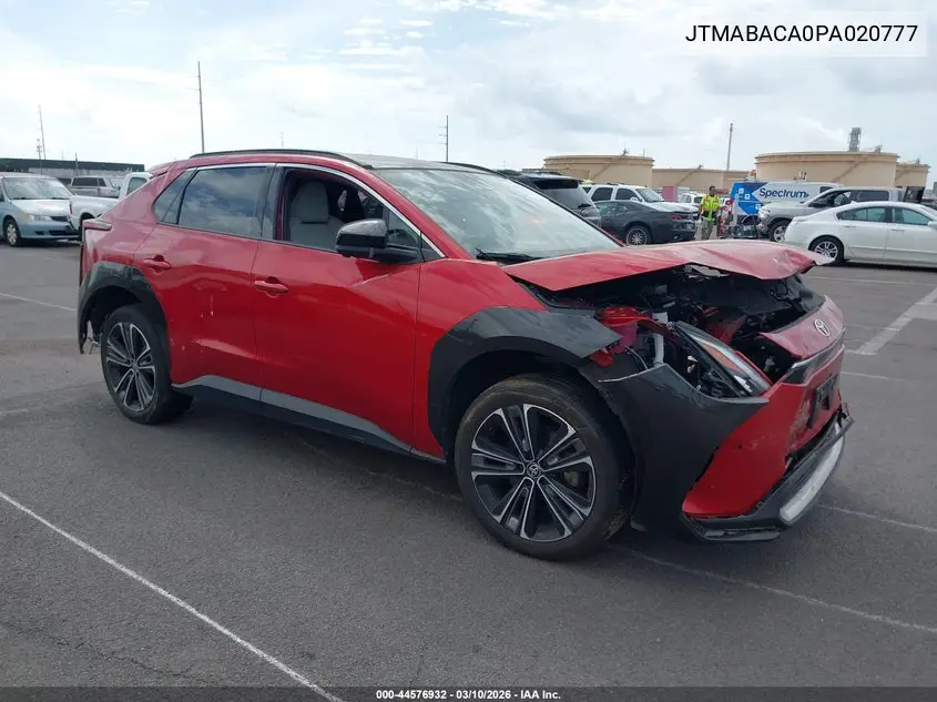 2023 Toyota Bz4X Limited/Xle VIN: JTMABACA0PA020777 Lot: 44576932