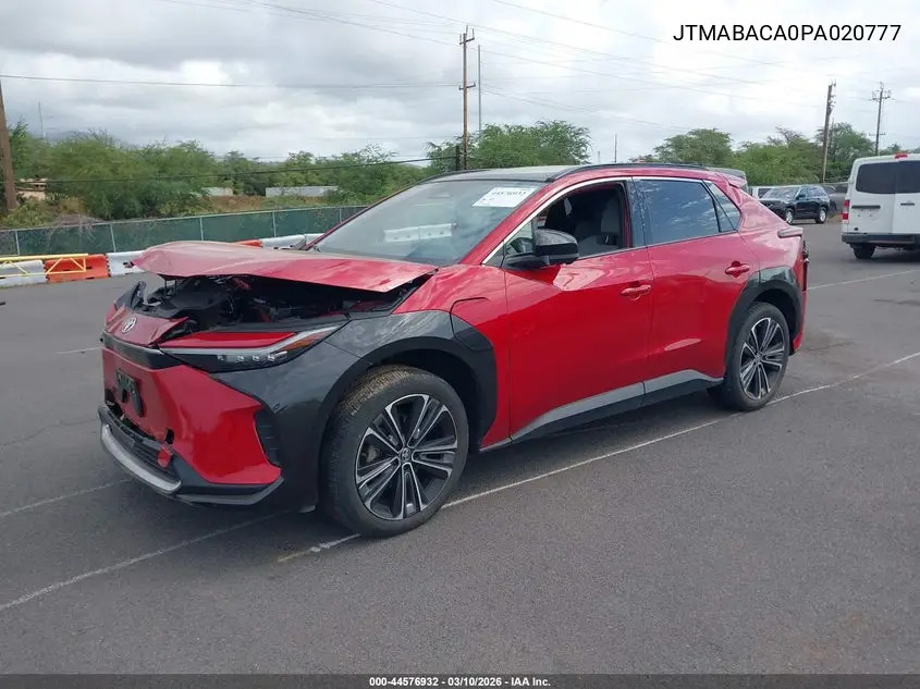 2023 Toyota Bz4X Limited/Xle VIN: JTMABACA0PA020777 Lot: 44576932