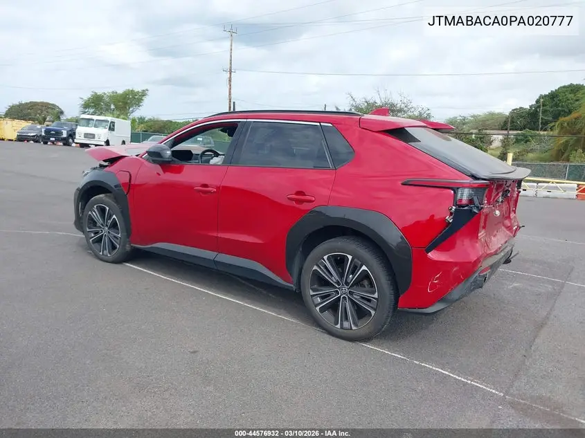 2023 Toyota Bz4X Limited/Xle VIN: JTMABACA0PA020777 Lot: 44576932