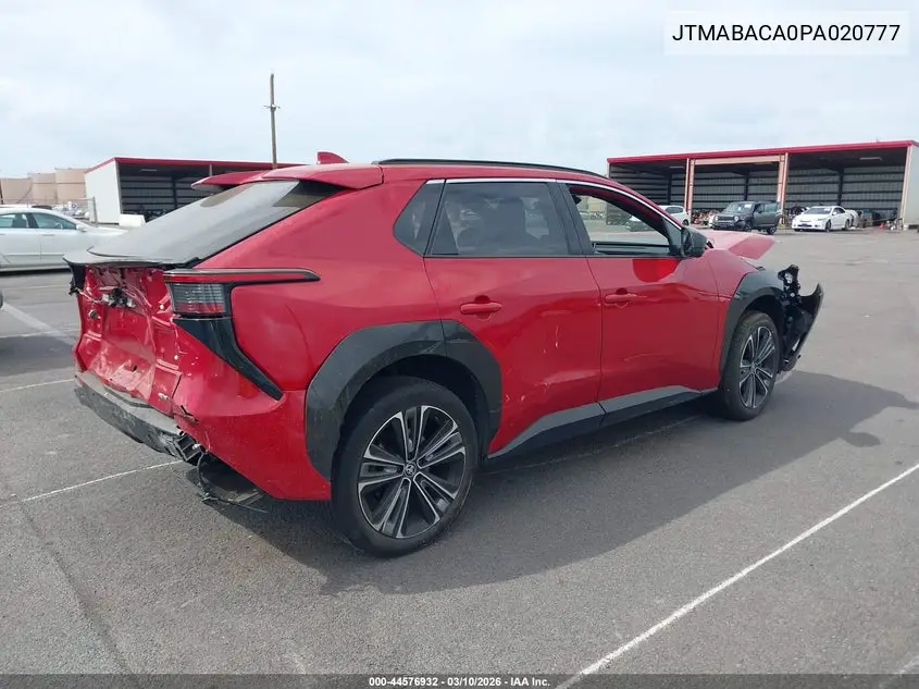2023 Toyota Bz4X Limited/Xle VIN: JTMABACA0PA020777 Lot: 44576932
