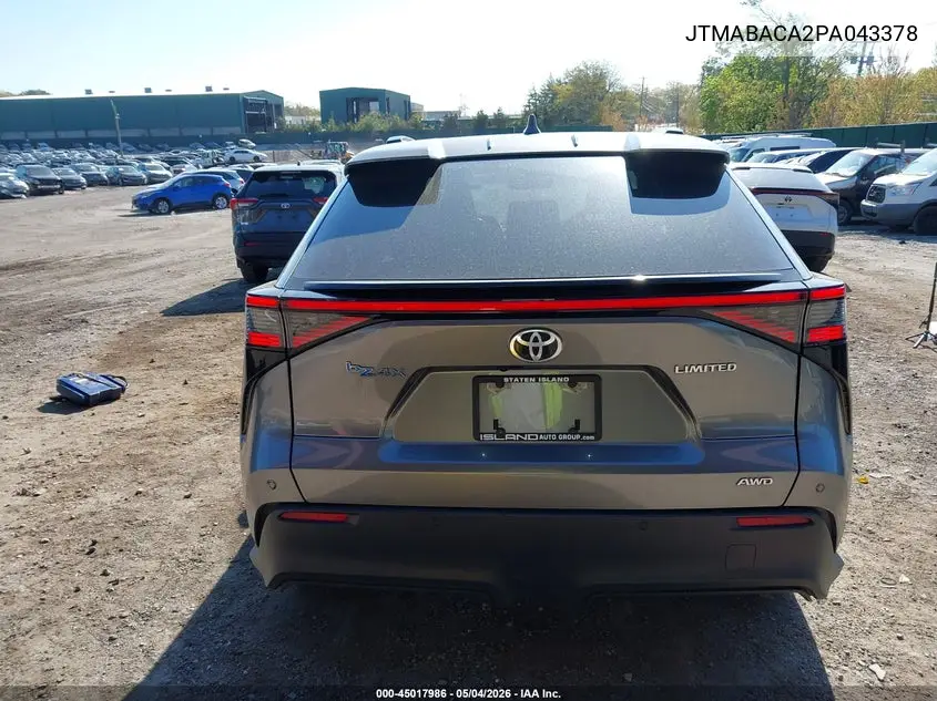 2023 Toyota Bz4X Limited VIN: JTMABACA2PA043378 Lot: 45017986