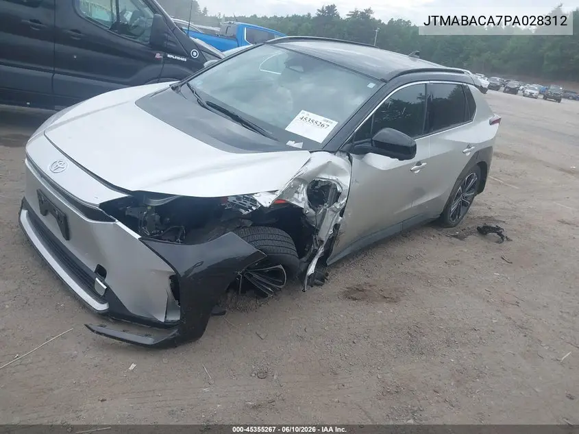 2023 Toyota Bz4X Limited VIN: JTMABACA7PA028312 Lot: 45355267