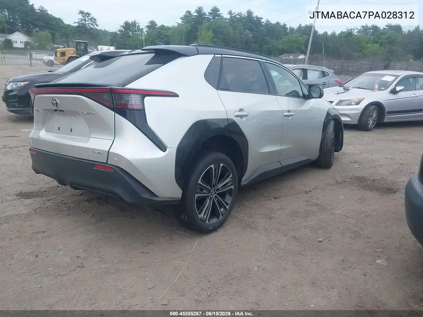 2023 Toyota Bz4X Limited VIN: JTMABACA7PA028312 Lot: 45355267