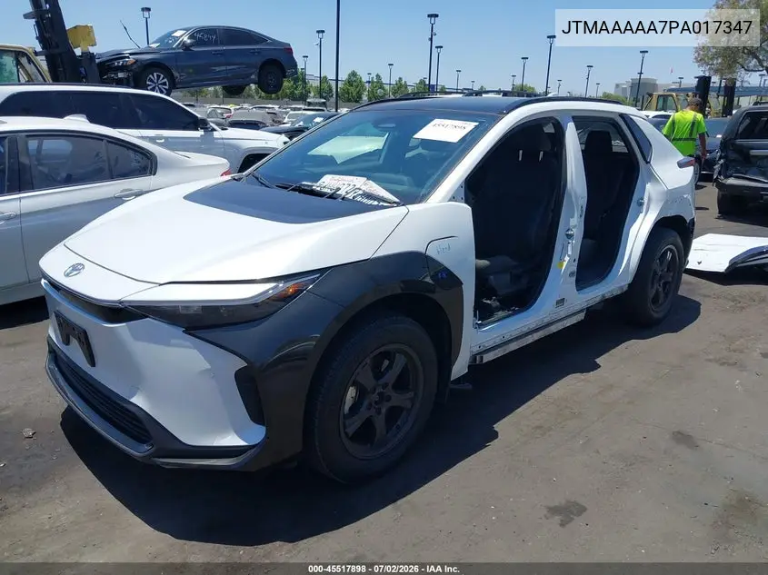 2023 Toyota Bz4X Xle VIN: JTMAAAAA7PA017347 Lot: 45517898