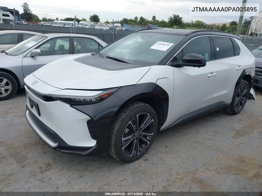 2023 Toyota Bz4X Limited VIN: JTMAAAAA0PA005895 Lot: 45598138