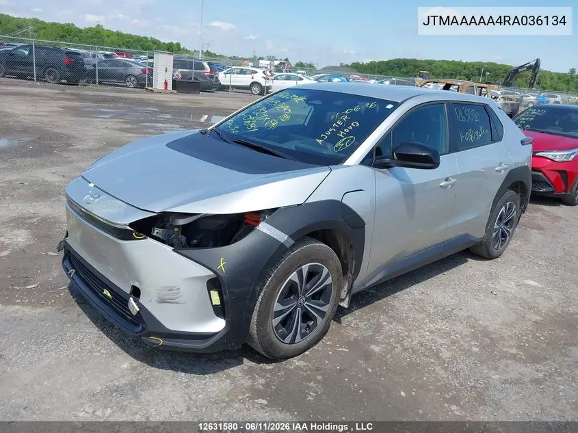 2024 Toyota Bz4X Le VIN: JTMAAAAA4RA036134 Lot: 12631580