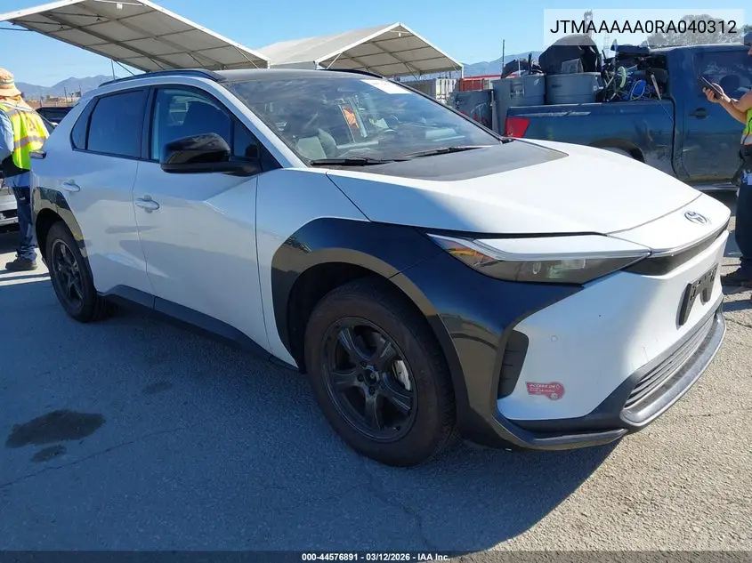 2024 Toyota Bz4X Xle VIN: JTMAAAAA0RA040312 Lot: 44576891