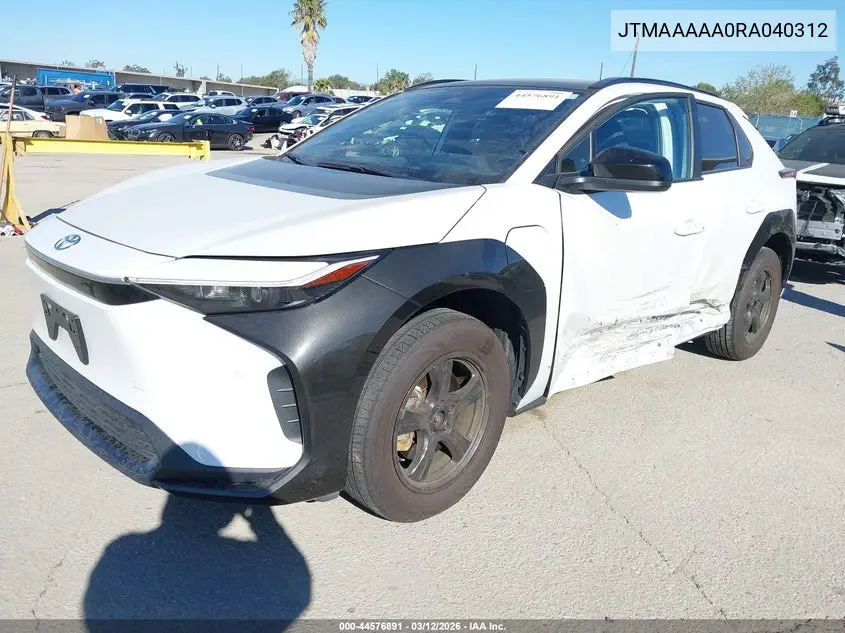 2024 Toyota Bz4X Xle VIN: JTMAAAAA0RA040312 Lot: 44576891