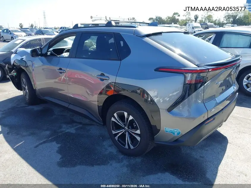 2024 Toyota Bz4X Xle VIN: JTMAAAAA2RA053577 Lot: 44590250