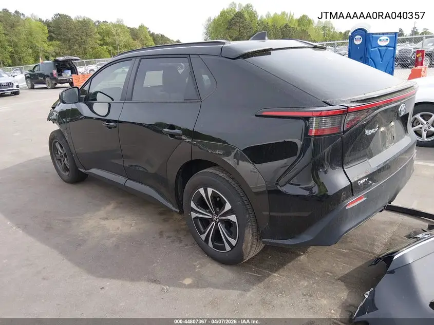 2024 Toyota Bz4X Xle VIN: JTMAAAAA0RA040357 Lot: 44807367