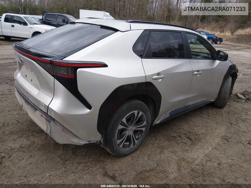 2024 Toyota Bz4X Xle VIN: JTMABACA2RA071233 Lot: 44843133
