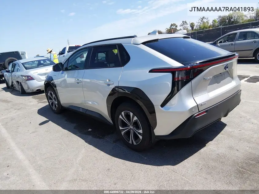 2024 Toyota Bz4X Xle VIN: JTMAAAAA7RA041893 Lot: 44996732