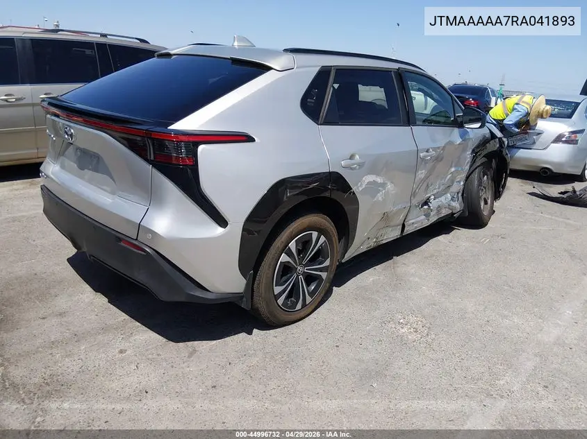 2024 Toyota Bz4X Xle VIN: JTMAAAAA7RA041893 Lot: 44996732