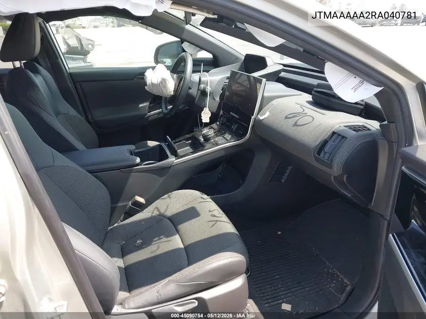 2024 Toyota Bz4X Xle VIN: JTMAAAAA2RA040781 Lot: 45090754