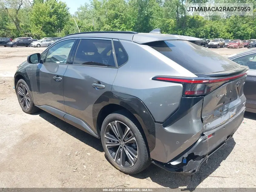 2024 Toyota Bz4X Limited VIN: JTMABACA2RA075959 Lot: 45272165