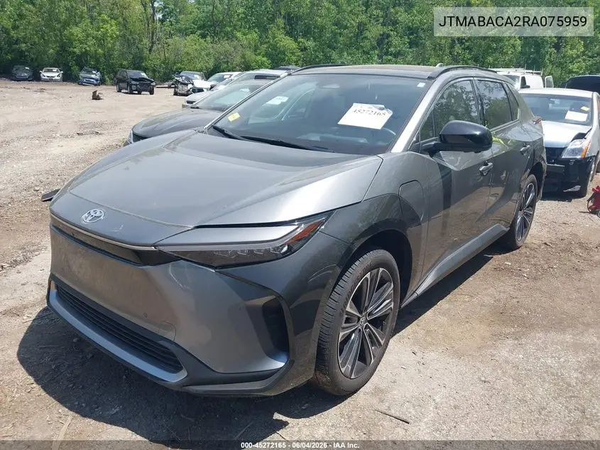 2024 Toyota Bz4X Limited VIN: JTMABACA2RA075959 Lot: 45272165