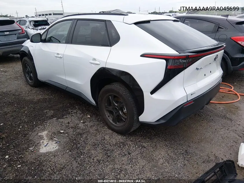 2024 Toyota Bz4X Xle VIN: JTMAAAAA9RA045699 Lot: 45274613