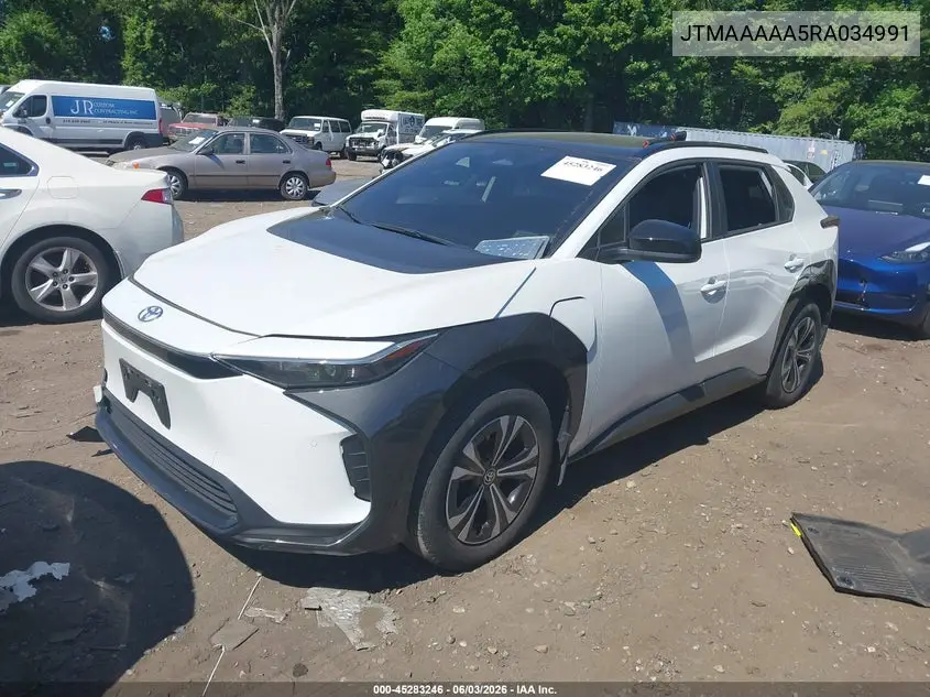 2024 Toyota Bz4X Xle VIN: JTMAAAAA5RA034991 Lot: 45283246