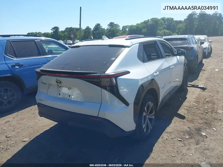 2024 Toyota Bz4X Xle VIN: JTMAAAAA5RA034991 Lot: 45283246