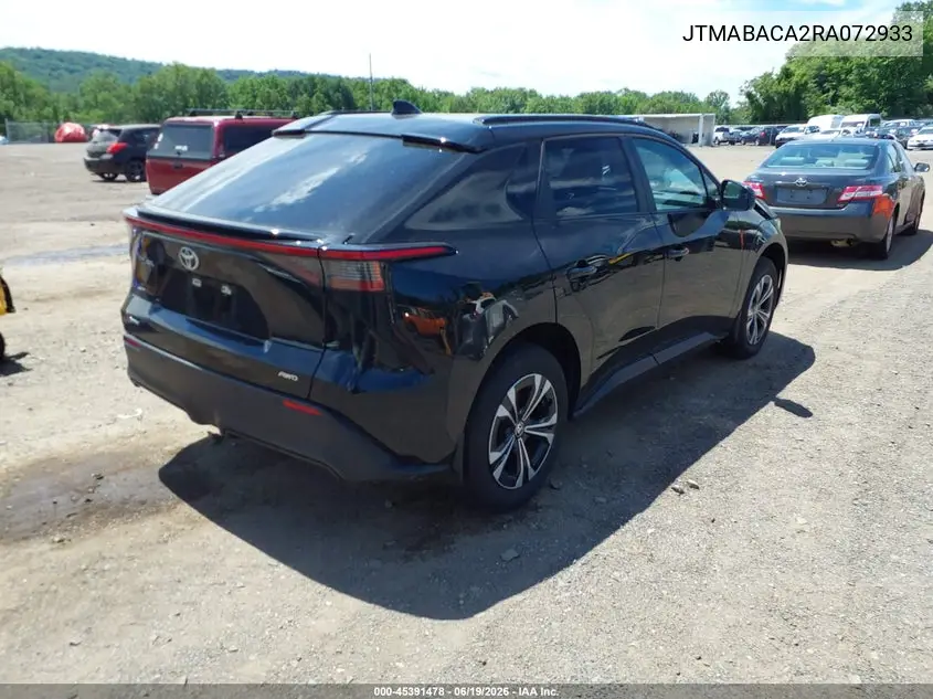 2024 Toyota Bz4X Xle VIN: JTMABACA2RA072933 Lot: 45391478