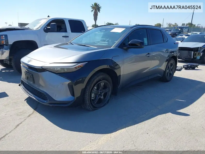 2024 Toyota Bz4X Xle VIN: JTMAAAAA7RA045524 Lot: 45416182