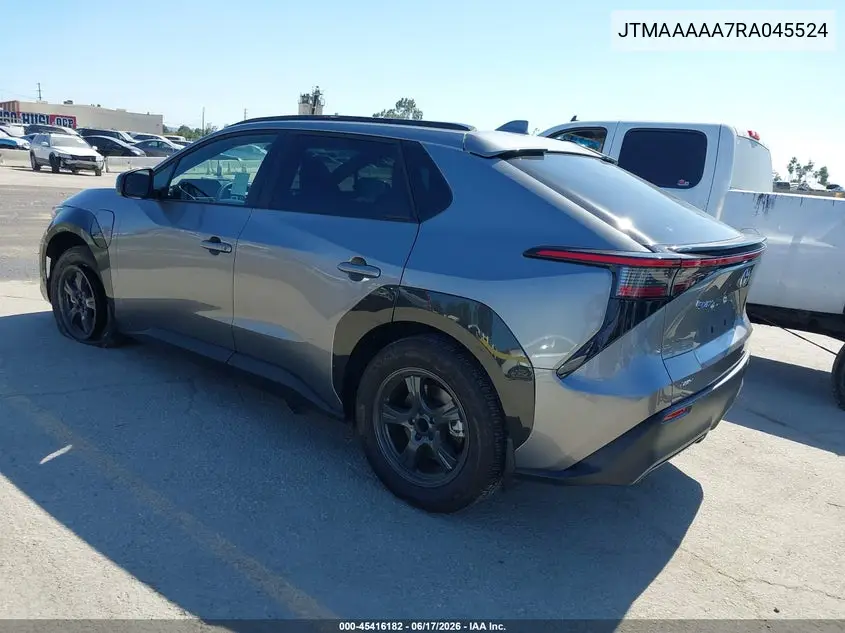 2024 Toyota Bz4X Xle VIN: JTMAAAAA7RA045524 Lot: 45416182