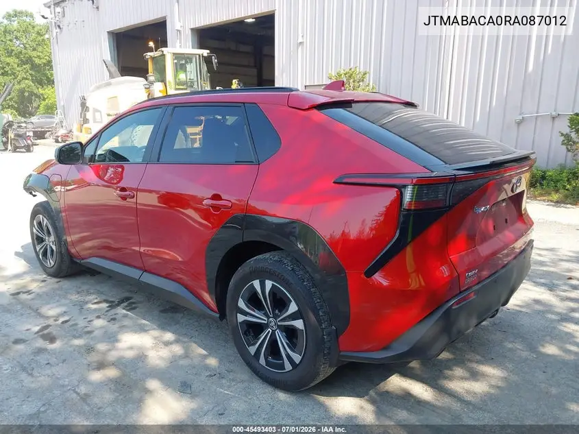 2024 Toyota Bz4X Xle VIN: JTMABACA0RA087012 Lot: 45493403