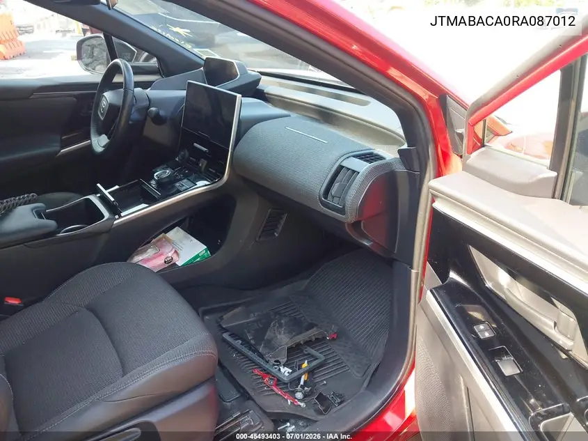 2024 Toyota Bz4X Xle VIN: JTMABACA0RA087012 Lot: 45493403