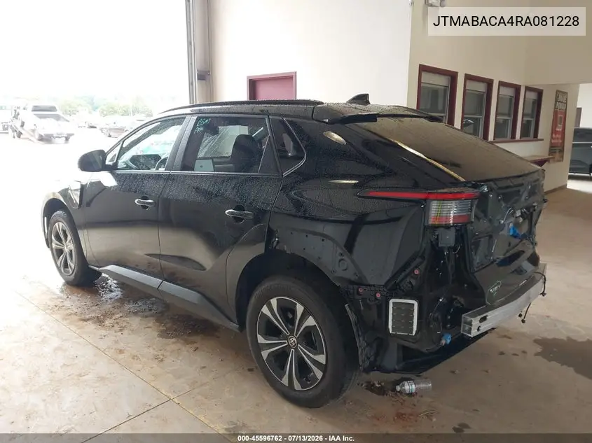 2024 Toyota Bz4X Xle VIN: JTMABACA4RA081228 Lot: 45596762