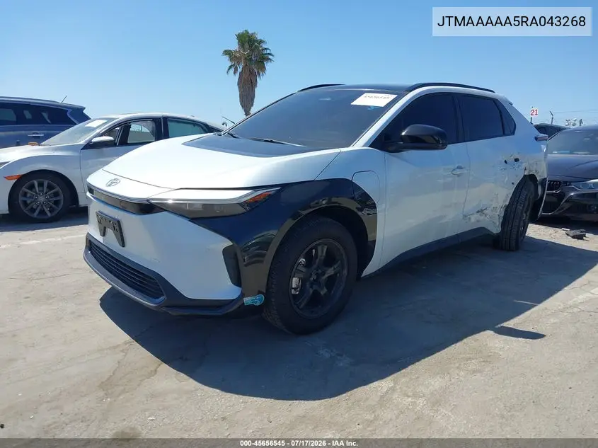 2024 Toyota Bz4X Xle VIN: JTMAAAAA5RA043268 Lot: 45656545