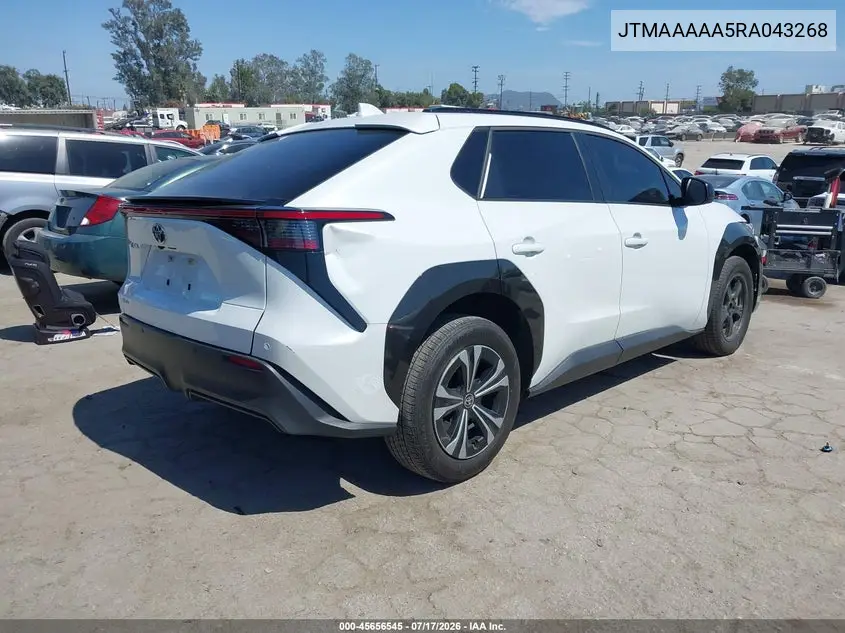 2024 Toyota Bz4X Xle VIN: JTMAAAAA5RA043268 Lot: 45656545
