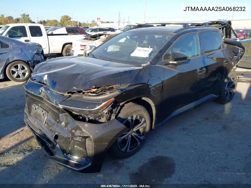 2025 Toyota Bz4X Xle VIN: JTMAAAAA2SA068232 Lot: 43679084