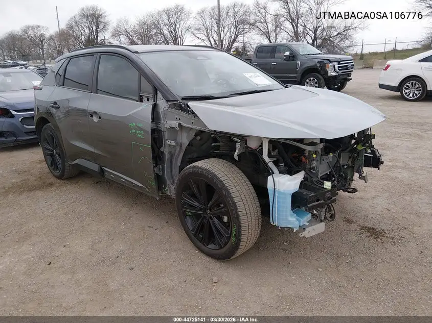 2025 Toyota Bz4X Nightshade VIN: JTMABACA0SA106776 Lot: 44725141