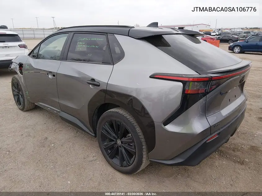 2025 Toyota Bz4X Nightshade VIN: JTMABACA0SA106776 Lot: 44725141