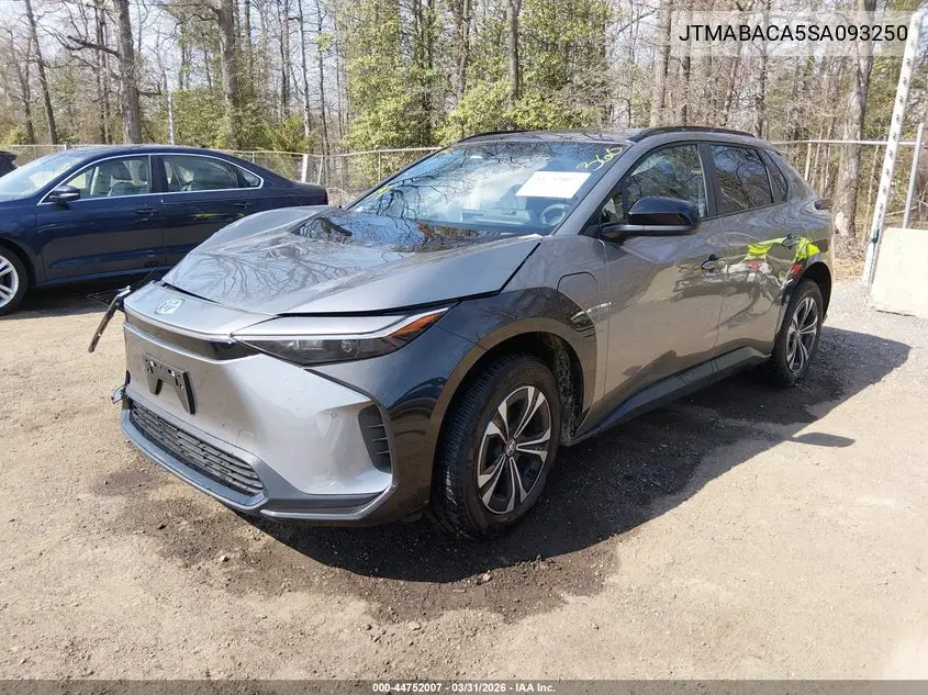 2025 Toyota Bz4X Xle VIN: JTMABACA5SA093250 Lot: 44752007