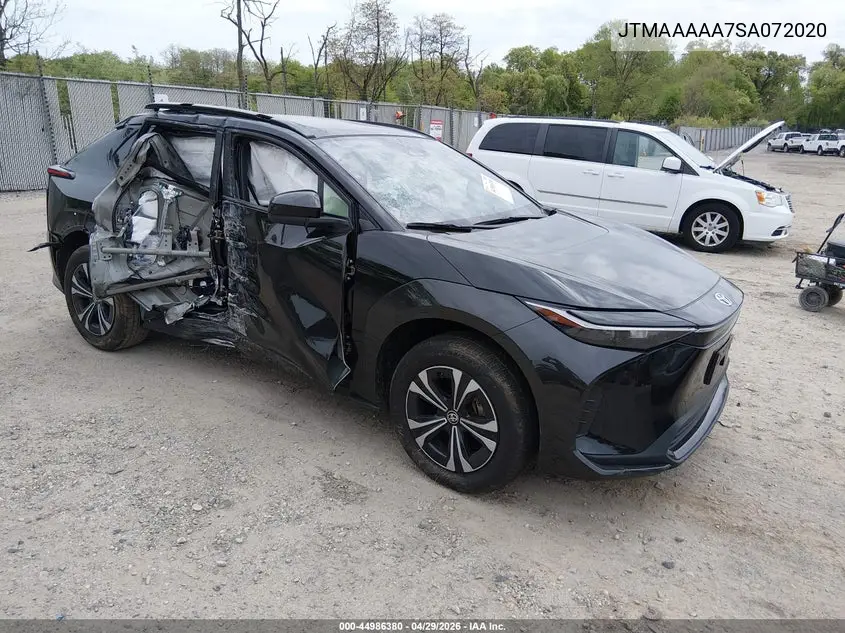 2025 Toyota Bz4X Xle VIN: JTMAAAAA7SA072020 Lot: 44986380