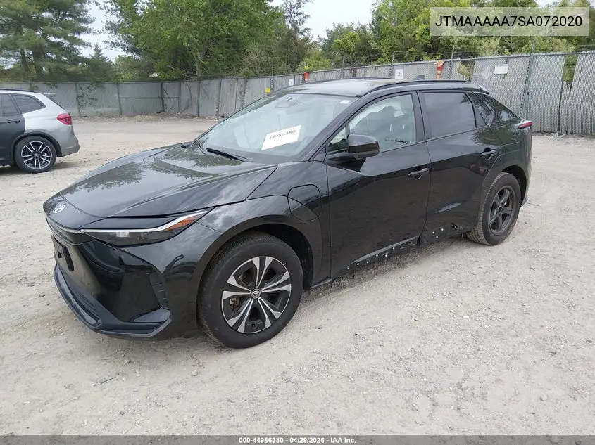 2025 Toyota Bz4X Xle VIN: JTMAAAAA7SA072020 Lot: 44986380