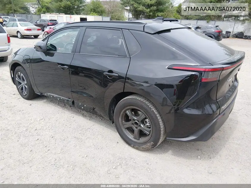 2025 Toyota Bz4X Xle VIN: JTMAAAAA7SA072020 Lot: 44986380