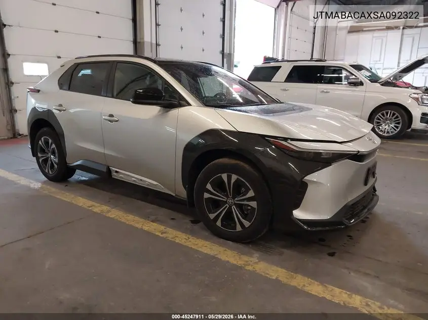 2025 Toyota Bz4X Xle VIN: JTMABACAXSA092322 Lot: 45247911