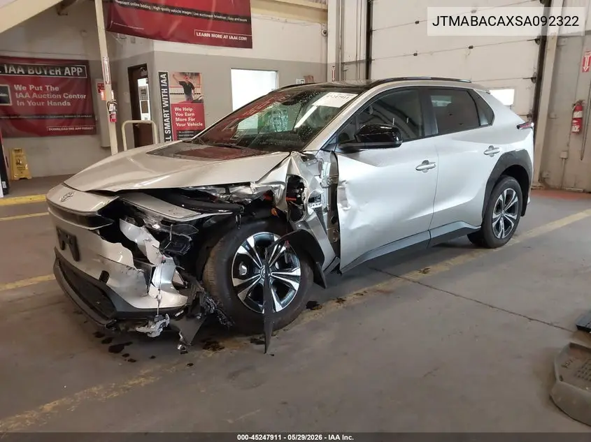 2025 Toyota Bz4X Xle VIN: JTMABACAXSA092322 Lot: 45247911