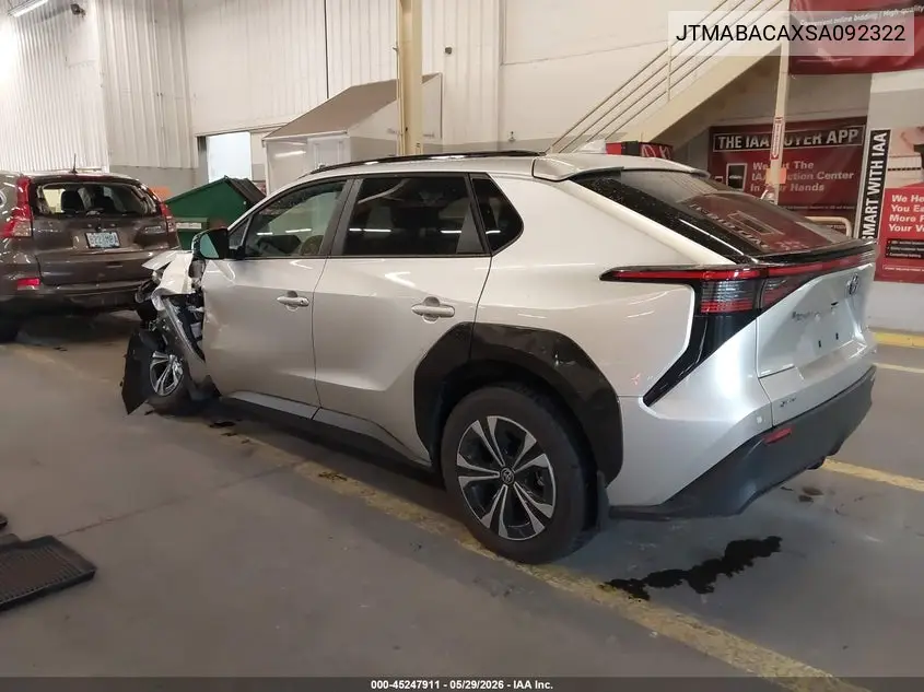 2025 Toyota Bz4X Xle VIN: JTMABACAXSA092322 Lot: 45247911