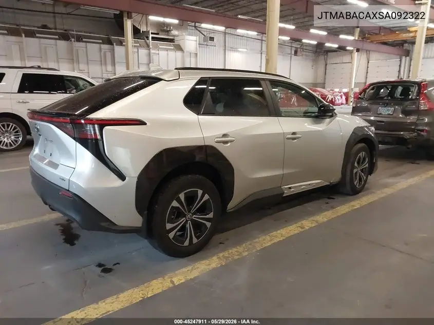 2025 Toyota Bz4X Xle VIN: JTMABACAXSA092322 Lot: 45247911