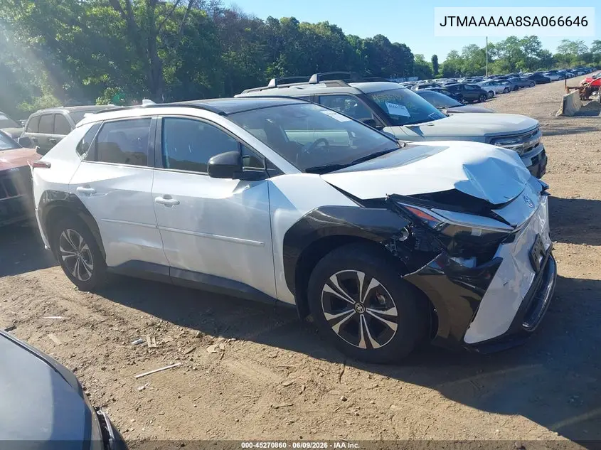 2025 Toyota Bz4X Xle VIN: JTMAAAAA8SA066646 Lot: 45270860