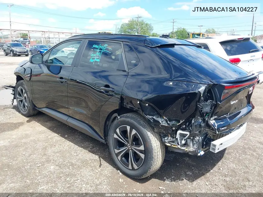 2025 Toyota Bz4X Xle VIN: JTMABACA1SA104227 Lot: 45404029