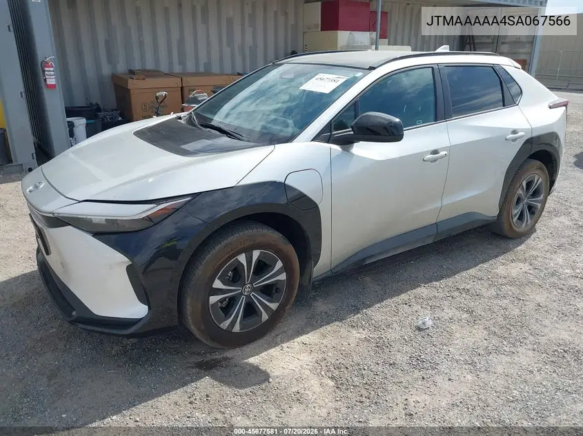 2025 Toyota Bz4X Xle VIN: JTMAAAAA4SA067566 Lot: 45677581