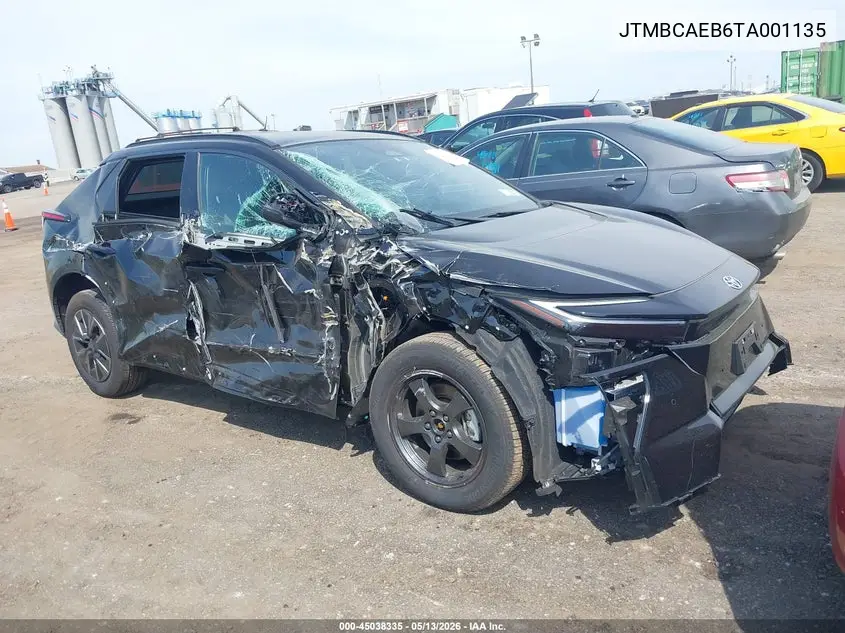 2026 Toyota Bz Xle Plus VIN: JTMBCAEB6TA001135 Lot: 45038335