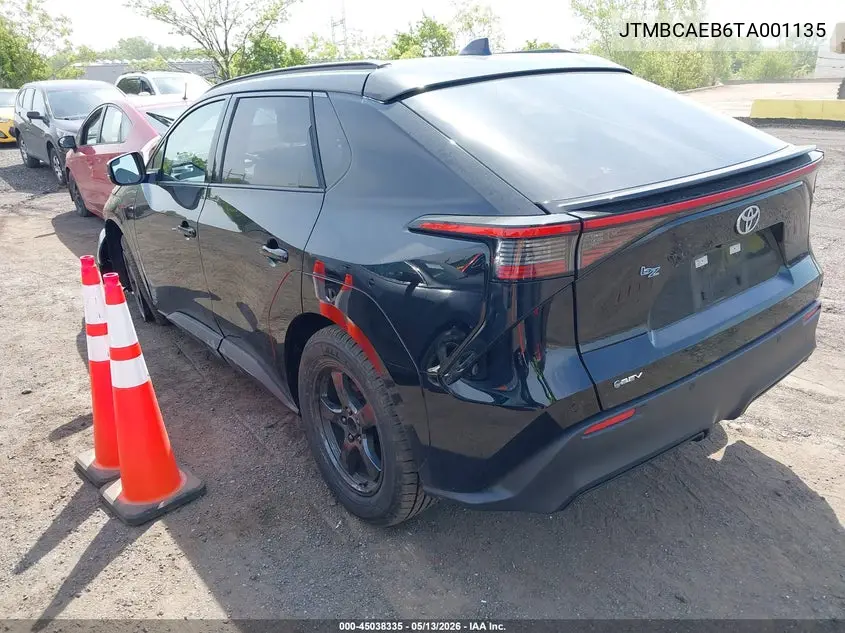2026 Toyota Bz Xle Plus VIN: JTMBCAEB6TA001135 Lot: 45038335
